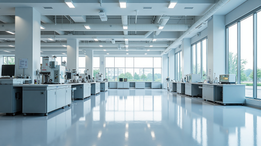 龙岗职业学校实训大楼，现代化职业教育设施，校园环境整洁，学生在实训室学习