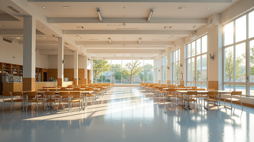 南山中学建筑群，现代简约风格教学楼，校园景观优美，学生在校园中活动